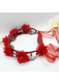 Resim Lazer Çiçekli Tutmalı Plastik Tef Dantel Kurdelalı Kına 4 Adet 