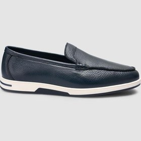 Resim Cabani %100 Hakiki Deri Lacivert Erkek Loafer Lacivert 