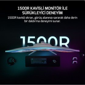 Resim Gamepower Vivid V60 27" Curved Rgb Beyaz 240hz 0.5ms Fhd 1500r Cece5gmp0064 