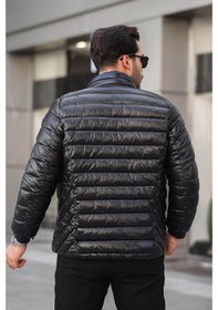 Resim Delpino Su Ve Rüzgar Geçirmez Şişme Siyah Erkek Mont 2253 Siyah 