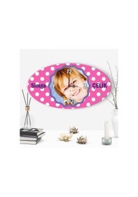 Resim Kişiye Özel Dekoratif Çocuk Duvar Saati - K-97 Çok Renkli 