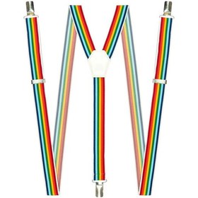 Resim Dwoy Gökkuşağı Unisex Pantolon Askısı Çok Renkli 