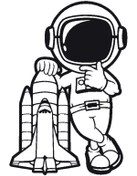 Resim Genel Markalar Astronot Temalı (Oto-Motor-Laptop-Duvar-Dekor) 20 x 30 Cm 