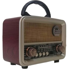 Resim Nostaljik Bluetooth ve USB Destekli Portatif Radyo, Şarjlı, Fm, Sd Kart Uyumlu 