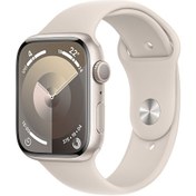 Resim Apple Watch Series 9 GPS 45mm Starlight Aluminium Case with Starlight Sport Apple