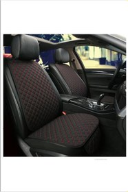 Resim Honda Accord (2008-2014) Uyumlu Terletmez, Ortopedik Koltuk Minderi, Siyah Kumaş Mavi Dikiş 