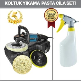 Resim Proxtech Profesyonel 6 Kademeli Devirli Koltuk Yıkama Zımpara Pasta Cila Polisaj Makinesi 
