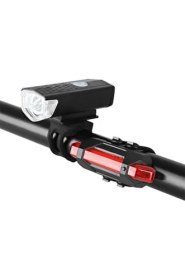 Resim Sarfex Şarjlı ve 4 Modlu Bisiklet Ön LED Far ve Arka Stop 2'li Set 