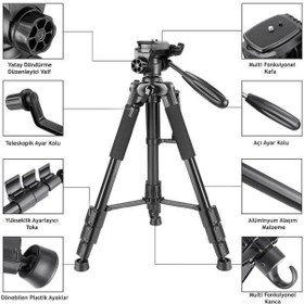 Resim Neepho Profesyonel 175 CM DSLR ve Cep Telefon Tripod + Bluetooth Kumanda 