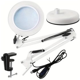 Resim Willowhaven Beyaz 10x Büyüteç Led Lamba 9cm Ayarlanabilir Parlaklık Ve Taban Beyaz 