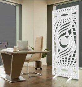 Resim Liar Dekor Liar Ahşap Seperatör (Paravan) - KSP-199 - (18 mm) - (85 cm x 210 cm) - (Beyaz) 