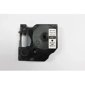 Resim Dymo D1 45013 Beyaz Etikete Siyah (12mm x 7m) 