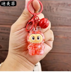 Resim Karikatür Oturan Labubu Koyun Anahtarlık Kız Sırt Çantası Kolye Araba 