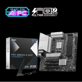 Resim MSI Pro B860m-a Wıfı Soket 1851 Ddr5 8600mhz(OC) 3xm.2 1x Tb4 Hdmı Dısplay 5g Lan Wıfı 7 Matx 