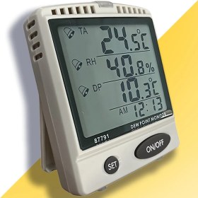 Resim Sevgift Az 87791 Alarmlı Sıcaklık ve Nem Ölçer | Dewpoint Göstergeli 