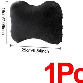 Resim Chuangyinshop Siyah Tekli Araç Baş Yastığı, Sürüş İçin Boyun Yastığı Konforlu Araç Koltuğu Desteği 