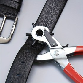 Resim Keskin Sahte Deri Delme Aleti - Kemerler, Saat Kayışları & Çanta Askıları için Çok Boyutlu, Alaşım El Sanatları & DIY Aksesuar, Kolay El İşçileri, Kumaş 