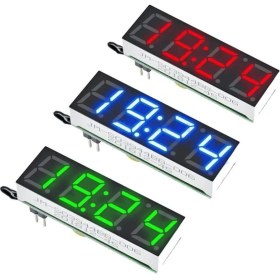 Resim Dijital Yeşil LED Saat ve Gerilim Göstergesi, Sıcaklık ve Voltaj Takibi 