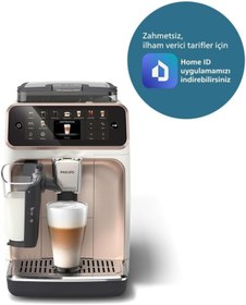 Resim Philips LatteGo Espresso Makinesi, 5500 Serisi, SilentBrew 1500 Watt 20 Sıcak ve Soğuk İçecek 