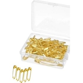Resim Çengelli İğne 50'li Altın Kutuda 3cm 