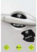 Resim Alfa Romeo Giulietta İçin Karbon Çizik Önleyici Özel Tasarım Şık Kapı İçi Folyo Seti Giulietta Yazılı 4 Adet 