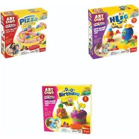 Resim Pizza Oyun Hamuru Seti + İnsan Figürü + Doğum Günü Oyun Hamu 