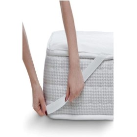 Resim Bebesi Köşe Lastikli Sıvı Geçirmez Mikro Kumaş 60x120 Bebek Yatağı Koruyucu Alez Beyaz 