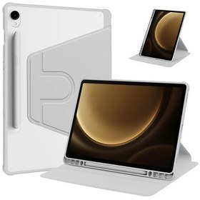 Resim Samsung Galaxy Uyumlu Tab İçin A9 Artı 11 "akıllı Kılıf Galaxy Uyumlu Tab S9 Fe S7 S8 11" S10 Gri Tab S9 Plus 12.4 Arka Kapak 