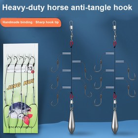 Resim 20 gramli batırıcı ile güçlü bir balıkçılık düzeni, taraş karşıtı Iseni kancaları ile, tatlı su balıkları olan Crucian Carp, Common Carp, Bream ve Grass Carp'ı yakalamak için uygun. 
