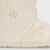 Resim Lela Yumuşak Dokulu Peluş Bayan Panduf 6722004 Ekru 