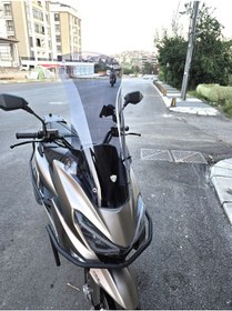 Resim Motocam Küba Newlight 50 Pro Ön Cam 2023-2026 Model 75cm Füme Renkli 4mm Uzun Boylu 