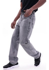Resim Freemen Erkek Baggy Bol Kesim Kot Pantolon Gri 