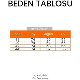 Resim Nehar Rüzgarlıklı Astarlı Trenç 1621 - Siyah Siyah 