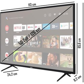 Resim Telefunken 50ua9000bx 50"-127cm Ultrahd Google Androıd Wifi Bt Led Tv 
