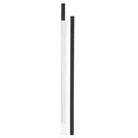 Resim Sargılı Kağıt Pipet Siyah 8 x 199 mm - 50 Adet 