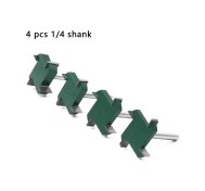 Resim Skycity Endüstriyel Kalite Ahşap İşleme T Tipi Bıçak - 4 Tandenli, 1/4 Ve 6 Sap Seçenekli, Kesme Hassasiyeti İçin Uygun 4'lü Set, Yeşil 