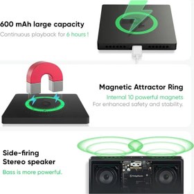 Resim FridgeBeats Seni Seviyorum Kalpli Tasarım - Kişiye Özel Müzikli Magnet - Noel Kırmızısı / Pro - Bluetooth 5.4 ve Stereo Ses 