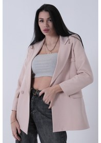 Resim Feminist Taş Kruvaze 2 Düğmeli Flato Cep Detaylı Ceket 3971560.50 Taş 