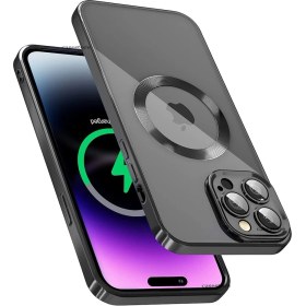 Resim M.TK Moveteck Apple iPhone 11 Pro Max Kılıf Kamera Lens Tam Korumalı Yuvarlak Halkalı Logo Parlak Kenar Renkli Case 