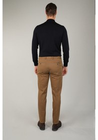 Resim Bisse Haki Pamuklu Chino Pilesiz Erkek Pantolon Pns24k24001 D49 Haki 