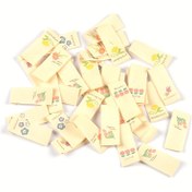 Resim 50 adet 3.8*1.6cm bej küçük çiçek desenli rastgele karışık kumaş etiketi, giyim yaka etiketi, katlanmış kumaş etiketi, yapışkan arka yüzey olmadan, el dikişi DIY giyim şapka atkı aksesuarları için 