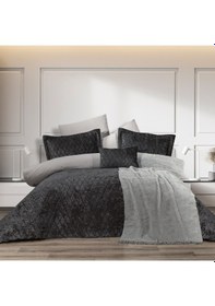 Resim Schafer Home Daily Kadife Çeyiz Seti-9 Parça-gri Gri 