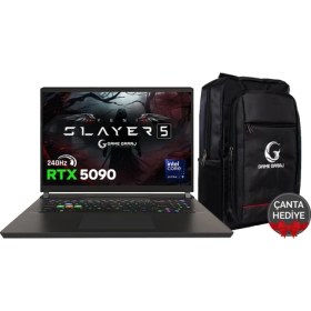 Resim Game Garaj Slayer5 9XL-5090 C3 Intel Ultra 9 275HX 64GB Ram 2tb SSD RTX5090 17" Qhd+ IPS 240Hz LANSMANA ÖZEL Freedos Gaming Laptop 