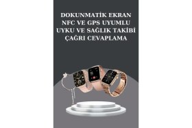 Resim Kadınlara Özel Bileklik Hediyeli Akıllı Saat ve Dijital Göstergeli Anc Özellikli Bluetooth Kulaklık 