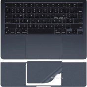 Resim Macbook Air M2-M3 Kılıf 13.6 Inç Koruyucu Sticker Touchpad (Touchid&apos;li Air) A2681 A3113 ile Uyumlu Gece Mavisi 