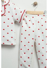 Resim Vavbaby Minik Kalpli Kız Bebek Yazlık Pijama Takımı Beyaz 