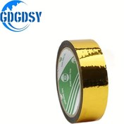 Resim GDGDSY Altın Folyo Washi Bant 50m - Yüksek Kaliteli Dekoratif Yapışkan Maskeleme Bandı, Plastik Malzeme & Metalik Altın Kaplama ile Scrapbooking, DIY El İşleri, Hediye Paketleme, Kendinden Yapışkanlı Scrapbook, Reflektif Yüzey, Dayanıklı Yapıştırıcı 