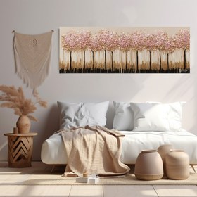 Resim Pembe Ağaçlar - 140x50 