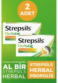 Resim Strepsils Herbal Propolis Aromalı 16 Pastil 2 Adet 