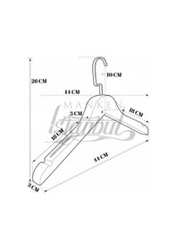 Resim Takım Elbise Askısı 44 Cm Siyah Masif Ahşap İtalyan Kancalı Business Class 15 Adet Diğer 